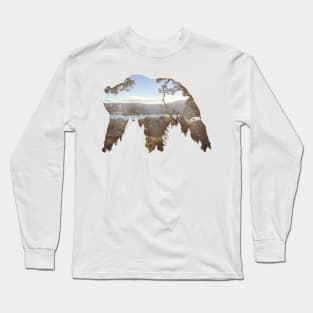 Bear Silhouette Art Long Sleeve T-Shirt